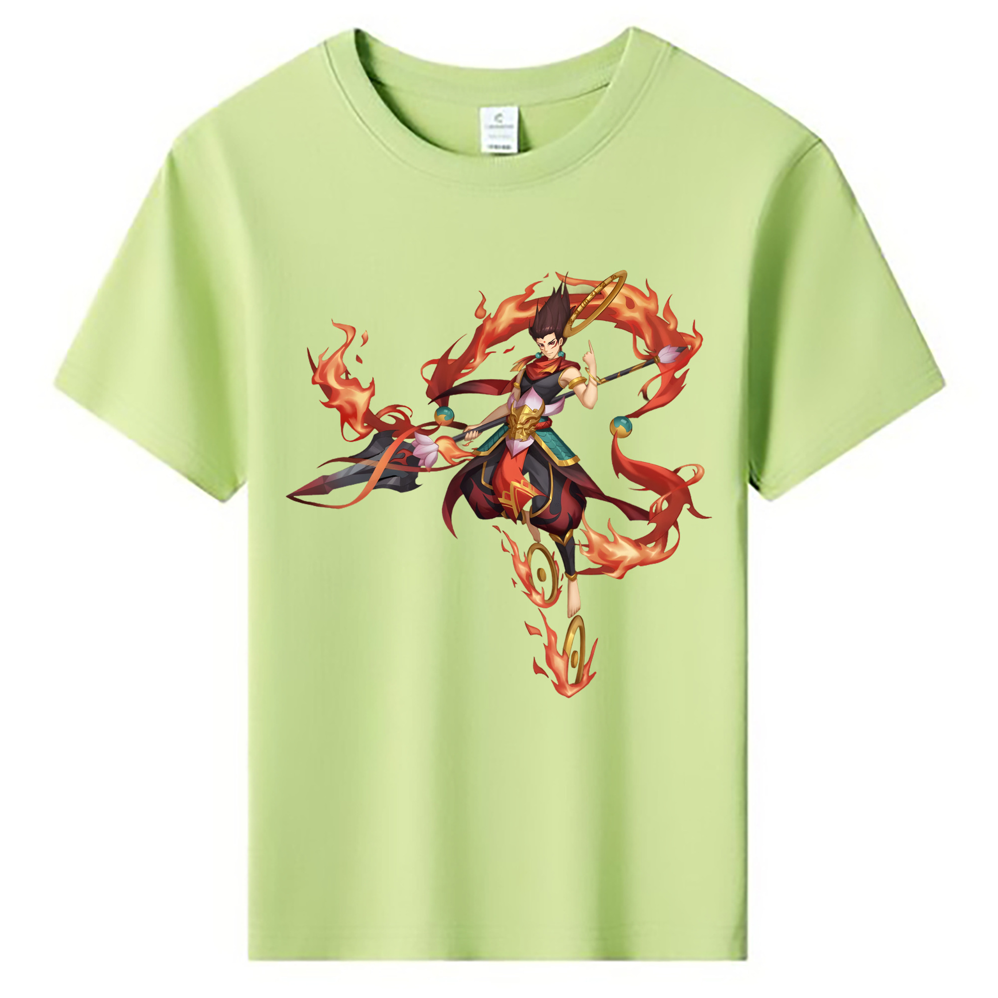 （画像用） Ne Zha 2 ナタ 魔童の大暴れ 綿100％キッズTシャツ（フロントプリント）